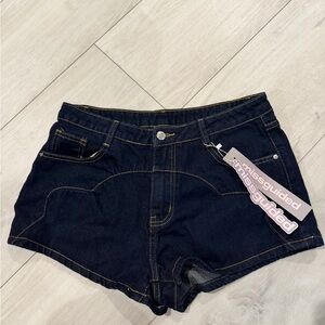 Missguided Women's Blue Denim Shorts